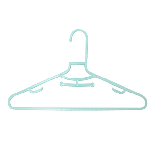 AXIS 艾克思 省空間扁形多功能乾溼兩用塑膠衣架10入 台灣製 多掛勾設計, 薄荷綠, 1組