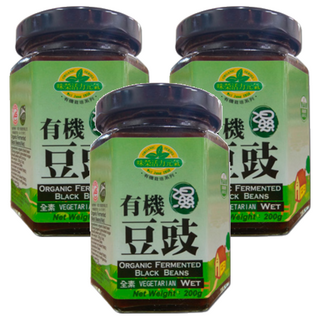 味榮 有機濕豆鼓, 黑豆天然發酵古法釀製, 素食可用, 200g, 3罐