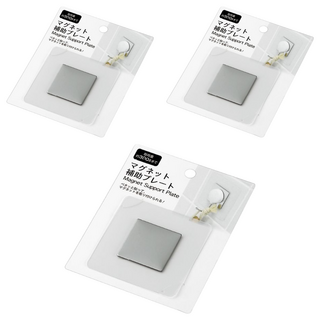 磁鐵輔助板 耐荷重約300g, 銀色, 3個