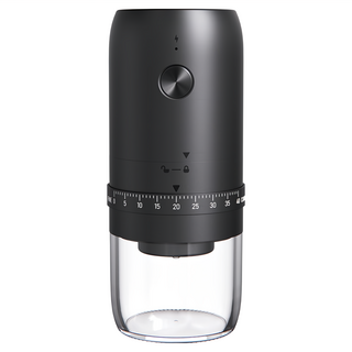ANTIAN 電動咖啡磨豆機 咖啡豆研磨機 意式咖啡自動磨粉機 小型咖啡機, 黑色, 25ml, 1個