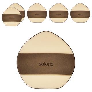 Solone 雙面慕斯氣墊粉撲, 6個, 桃形