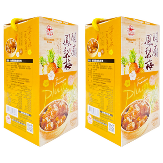 順泰 台灣關廟鳳梨梅, 400g, 2盒