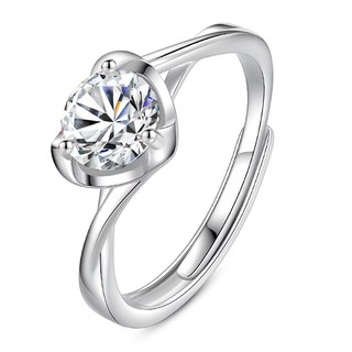 CF Diamond 女戒 莫桑鑽 A0801 璀璨美鑽 可調式戒圍