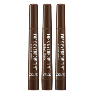 RiRe 防水四叉染眉筆 防汗 耐油, 02 深棕色, 3支