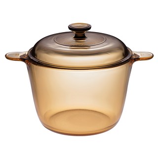 Corelle Brands 康寧餐具 Visions 晶彩透明鍋 高鍋 3.5L, 21cm, 黃色, 1個