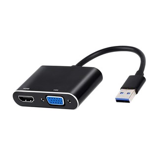 Neon 台灣霓虹 USB3.0公轉1080P HDMI母 + VGA母外接顯卡支持同屏擴展模式, EUH3, 1個