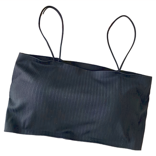 冰絲涼感平口小可愛 Set 3件 BE2020有胸墊, 胸寬30cm 含肩帶長28cm, 黑色