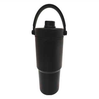 A&R 316不鏽鋼陶瓷款保溫保冷水杯附吸管, 黑色, 1個