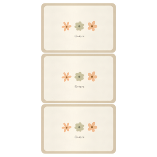 北歐風皮革桌墊 Set 3 小花 G371, 40 x 30cm, 1組