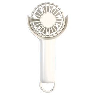 aibo 扣環式翻轉泡泡USB充電手持/桌立風扇, 冰川白, 迷你便攜, 三段風速, HA-FAN1136-W