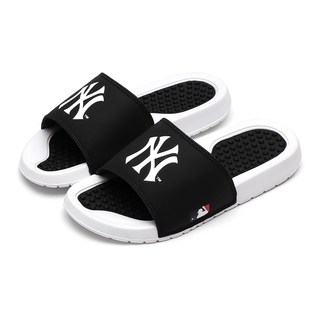 MLB 美國職業棒球大聯盟 緩震拖鞋, 黑色, 250