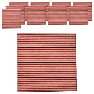 耐磨防滑抗腐仿實木地板, 紅色, 30cm x 30cm, 厚2.2cm, 10片/箱, 1盒