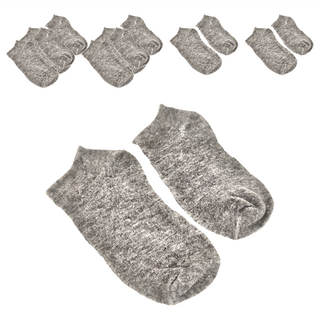 登頂之翼 一次性襪子 船型 棉質, 灰色, 7雙, 22 x 26cm