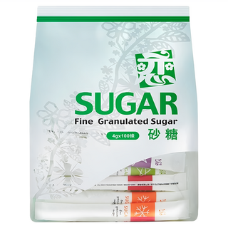 戀 長條砂糖, Fine Granulated Sugar, 4g*100入, 400g, 1袋