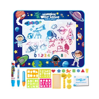 OhBabyLaugh 水畫布套裝, 可重複使用, 搭配配件, 100 x 80cm, 宇宙太空, 1盒