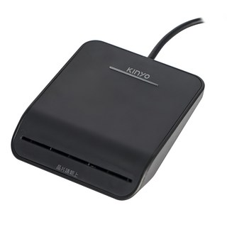 Kinyo 1.6m 晶片讀卡機 63 x 17 x 78mm, KCR-6155, 黑色, 1個