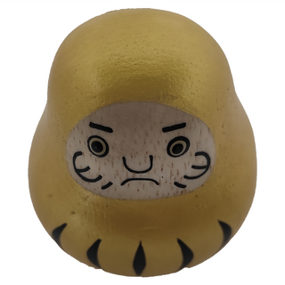 T-Lab 達摩 木雕 名片夾 尺寸約5.5x5xH6cm 木質, 金色, 1個