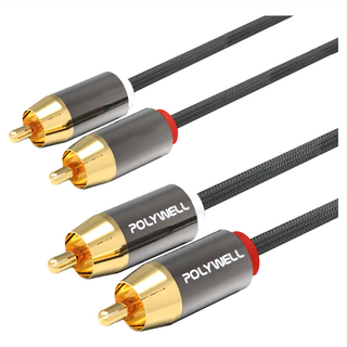 POLYWELL 寶利威爾 雙RCA紅白音源線, PW15-W52-B082, 1條