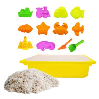 TUMBLING SAND 翻滾動力沙 大型沙盒 +12件海灘玩具 感覺統合鍛煉小肌肉, 1組, 5公斤