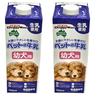 DoggyMan 多格漫 澳洲犬用牛奶 幼犬用 1L, 2個, 1000ml, 牛乳