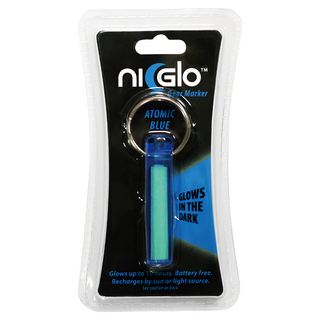 NiGlo Gear Maker Glows 螢光蓄光 附扣件 + 鑰匙圈 5 x 1cm 8g 藍色 輕巧便攜 無需電池, 1個