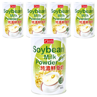 康健生機 純濃鮮豆奶, 即沖即飲, 無添加蔗糖, 500g, 5罐