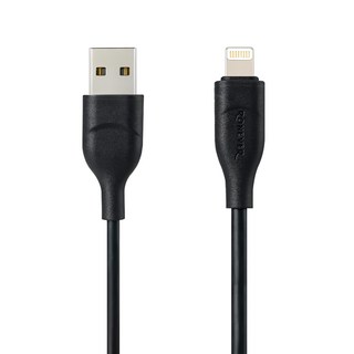 RONEVER Lightning TPE充電傳輸線, 50cm, 黑色, 1條