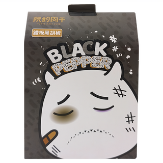 阮的肉干 厚燒肉干 鐵板黑胡椒, 190g, 1盒