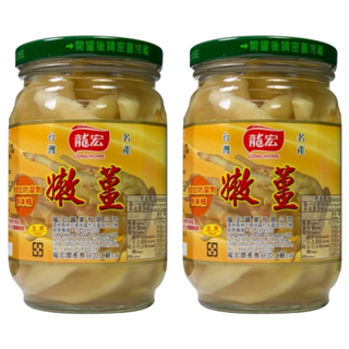 龍宏 嫩薑, 糖醋醃漬, 全素食品, 開胃小菜, 420g, 2罐