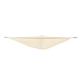 3 sprouts 可愛玩具吊床 收納毛絨玩具 承重量2.27KG, 117 x 117 x 178cm, 1個, 米色