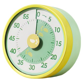 上手家居 磁吸番茄鐘/倒數計時器/學習時鐘/兒童鬧鐘/時間管理器/廚房計時器, 1個, 綠色系