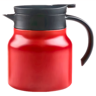 316不鏽鋼茶水分離大容量保溫燜茶壺, 紅色, 800ml, 1個