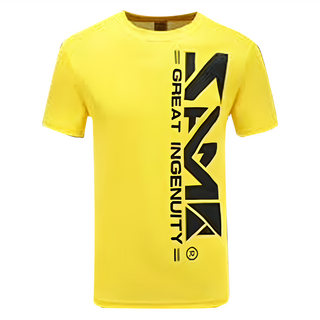 SAME 莎美 短T 英文版, M, 黃色