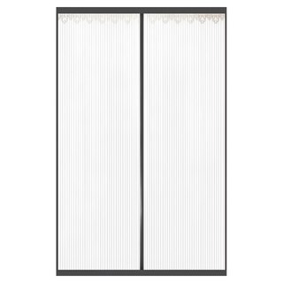 西格傢飾 全新升級加寬多段式免穿磁條超靜音防蚊門簾 2個, 素面灰色