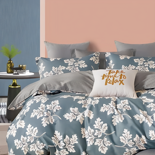 FOCA 100% 精梳純棉4件式石墨烯舖棉兩用被床罩組