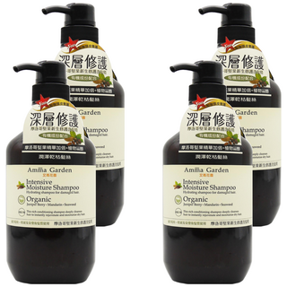 Amma Garden 艾瑪花園 摩洛哥堅果新生修護洗髮精 750ml 適合乾枯粗硬及染燙後髮質使用 有機成分配合, 4瓶