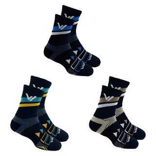 WOAWOA 登山襪, 3雙, 經典斜紋