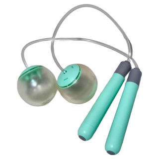 螢光無繩跳繩 60mm球款 運動跳繩 高速順暢 炫彩無繩球 擺脫場地限制, 螢光綠, 1個, 60mm