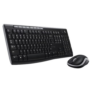 logitech 羅技 台灣公司貨 無線鍵盤滑鼠組合 原廠保固, MK270R, 黑色, 一般型