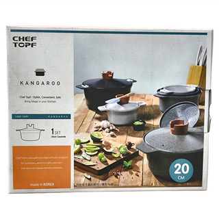 Glasslock CHEF TOPF 俄羅斯娃娃堆疊湯鍋, 20cm, CAK-20C, 1個