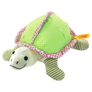 Steiff 金耳釦泰迪熊 嬰幼兒安撫玩偶, 28cm, Slo Tortoise green 小海龜, 1個
