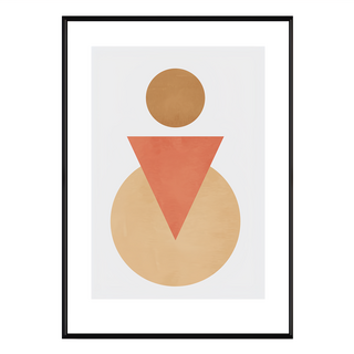 Boluo 菠蘿選畫所 圓三角 棕圓 掛畫, 40 x 30cm, 黑色