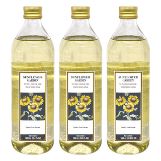 SUNFLOWER GARDEN 向日葵莊園 特級葵花油 富含維他命E 耐高溫且低油煙, 1L, 3瓶