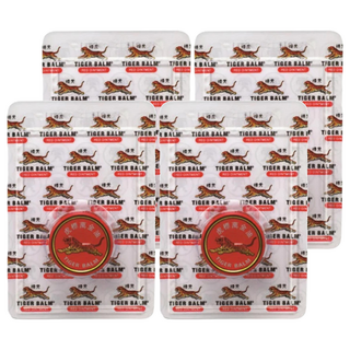 TIGER BALM 虎標 萬金油軟膏 紅 2歲以上, 4g, 4個