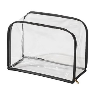 立體透明包包收納袋, 優質防水PVC尼龍五金, 提把款/無提把款, 米白/黑色/粉色, 2個