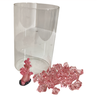 水幻奇境 桌面創意鬥魚缸 Set, 圓缸+粉碎石, 859g, 圓缸 + 粉碎石, 1組