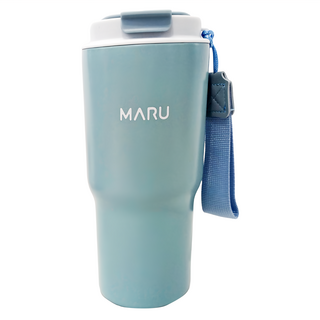 MARU 丸山製研 珈琲鈦瓷保溫杯 600ml 隨身保溫保冷杯, 暮光藍, 1個