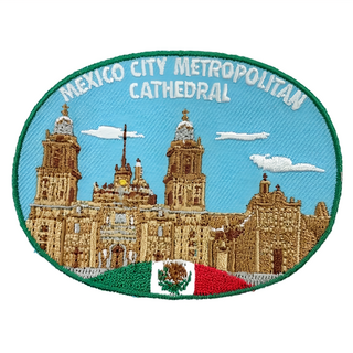 A-ONE 匯旺 墨西哥城主座教堂地標造型刺繡，7.5 x 6cm，台灣製, NO.399, 1個