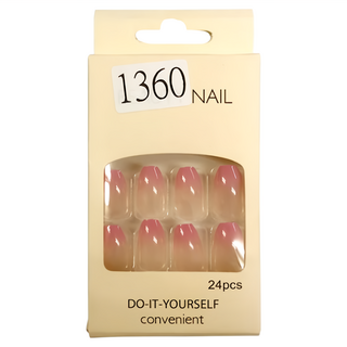 理享家 穿戴甲 立體彩繪款美甲貼片 24片 DIY方便款, LK1360, 1盒