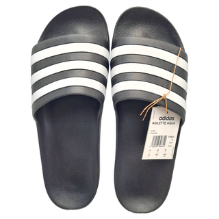 adidas 愛迪達 男女款 ADILETTE AQUA 拖鞋 F35543, 黑色, 30.5cm, 1雙